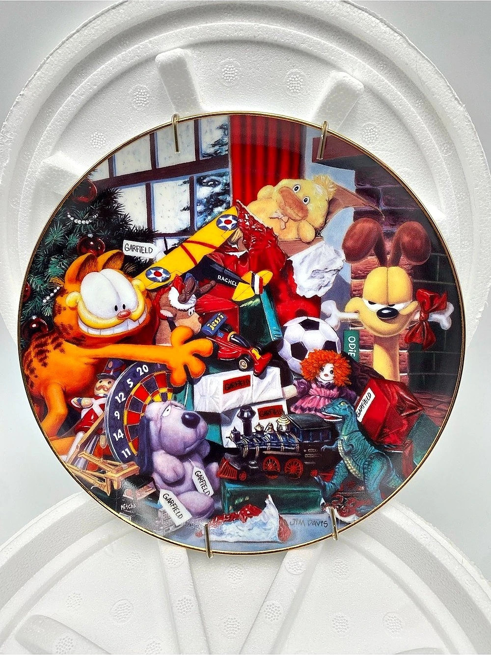 Vintage Jim Davis Garfield's Christmas Decorative Plate F6060